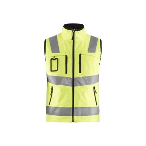 BLAKLADER 30492517 HI VIS SOFTSHELL VEST Hi Vis Reflective Work Softshell Vest MEN - Waterproof
