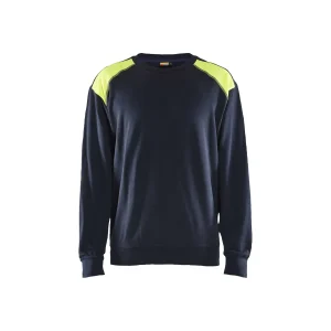 BLAKLADER 35801158 Sweatshirt Hi Vis Reflective Work Sweatshirt MEN - 100% Cotton