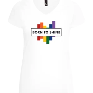 Born To Shine Quote Design - Basic women's v-neck t-shirt