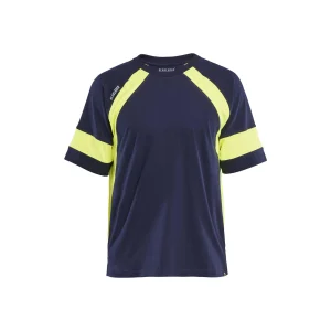BLAKLADER 35231030 T SHIRT WITH HI VIS Hi Vis Reflective Short Sleeve Work T-Shirt MEN - 100% Cotton