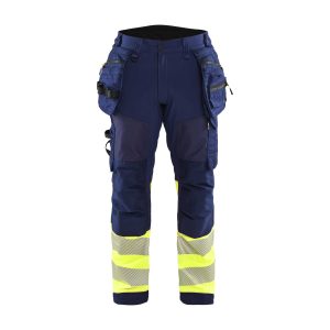 BLAKLADER 18212513 | Hi vis Softshell Trousers Hi Vis Reflective Work Trousers Men - Waterproof